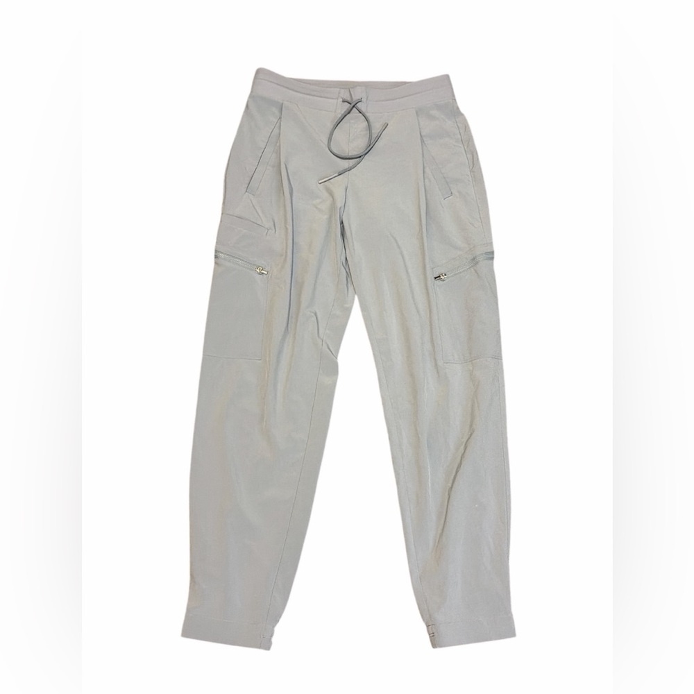 Athleta Go Far Travel Cargo Pant Size 4 Blue Star Pull-On Stretch Jogger - Picture 2 of 4